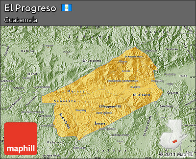 Savanna Style Map of El Progreso
