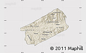 Shaded Relief Map of El Progreso, cropped outside