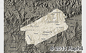 Shaded Relief Map of El Progreso, darken