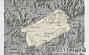Shaded Relief Map of El Progreso, darken, semi-desaturated