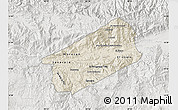 Shaded Relief Map of El Progreso, lighten, semi-desaturated