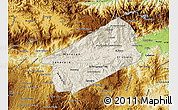 Shaded Relief Map of El Progreso, physical outside