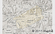 Shaded Relief Map of El Progreso, semi-desaturated