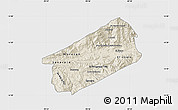 Shaded Relief Map of El Progreso, single color outside