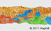 Political Panoramic Map of El Progreso, political shades outside