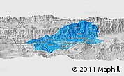 Political Shades Panoramic Map of El Progreso, lighten, desaturated