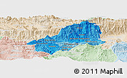 Political Shades Panoramic Map of El Progreso, lighten