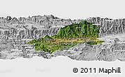 Satellite Panoramic Map of El Progreso, lighten, desaturated