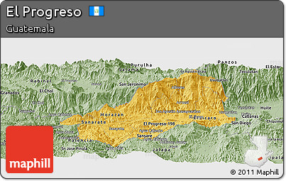 Savanna Style Panoramic Map of El Progreso