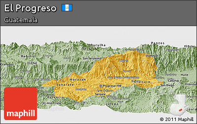 Savanna Style Panoramic Map of El Progreso