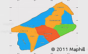 Political Simple Map of El Progreso, cropped outside