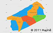 Political Simple Map of El Progreso, single color outside