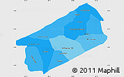 Political Shades Simple Map of El Progreso, single color outside