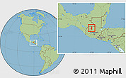 Savanna Style Location Map of Chajul