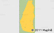 Savanna Style Simple Map of Chajul, single color outside