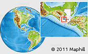 Physical Location Map of Chichicastenango, highlighted country, highlighted parent region