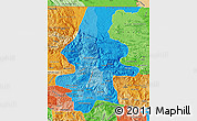 Political Shades Map of El Quiche