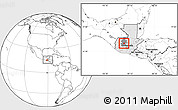 Blank Location Map of S.and. Sajcabaja, highlighted country, highlighted parent region, within the entire country