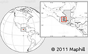 Blank Location Map of S.and. Sajcabaja, highlighted country, highlighted parent region