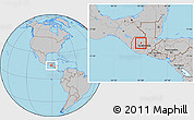 Gray Location Map of S.and. Sajcabaja