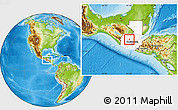 Physical Location Map of S.and. Sajcabaja, highlighted country