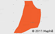 Political Simple Map of S.and. Sajcabaja, single color outside