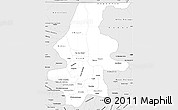 Silver Style Simple Map of El Quiche