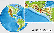 Physical Location Map of Iztapa