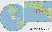 Savanna Style Location Map of Iztapa