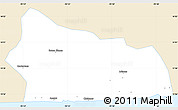 Classic Style Simple Map of San Jose, single color outside
