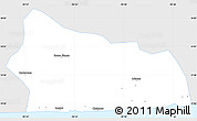 Silver Style Simple Map of San Jose, single color outside