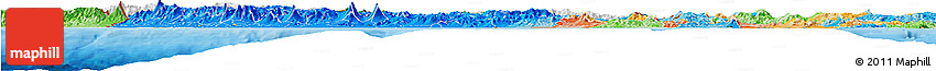 Flag Horizon Map of Guatemala, political outside, flag rotated