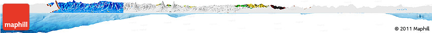 Flag Horizon Map of Guatemala, single color outside, shaded relief sea, flag centered