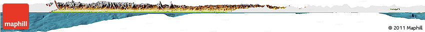 Physical Horizon Map of Guatemala, single color outside, satellite sea
