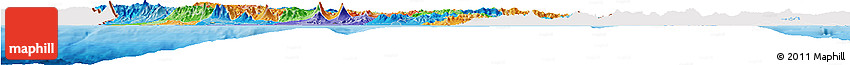 Political Horizon Map of Guatemala, single color outside