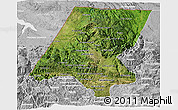Satellite 3D Map of Huehuetenango, lighten, desaturated