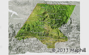 Satellite 3D Map of Huehuetenango, lighten, semi-desaturated