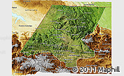 Satellite 3D Map of Huehuetenango, physical outside