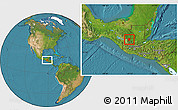 Satellite Location Map of Barillas