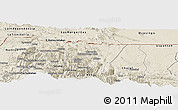 Shaded Relief Panoramic Map of Barillas
