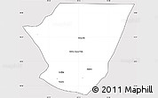 Silver Style Simple Map of Barillas, cropped outside