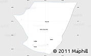 Silver Style Simple Map of Barillas, single color outside