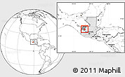 Blank Location Map of Chiantla, highlighted country, highlighted parent region, within the entire country