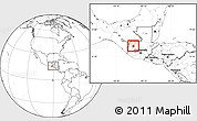 Blank Location Map of Chiantla, highlighted parent region, within the entire country