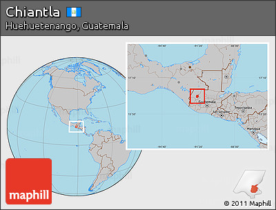 Gray Location Map of Chiantla