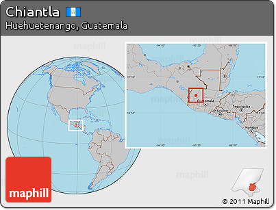 Gray Location Map of Chiantla