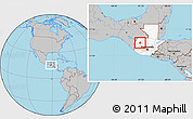 Gray Location Map of Chiantla, highlighted country
