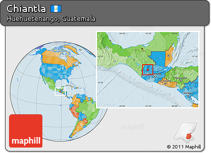Political Location Map of Chiantla