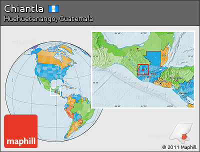 Political Location Map of Chiantla