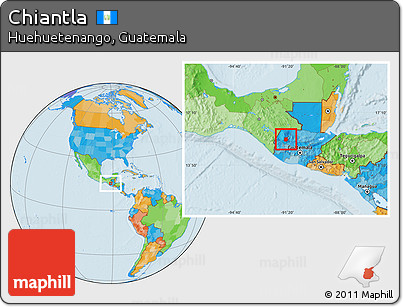 Political Location Map of Chiantla